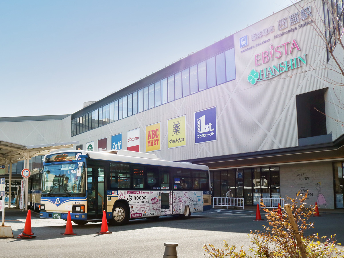 阪神西宮駅前での走行