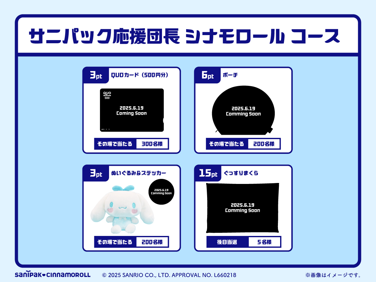 サニパック応援団長 シナモロール コース