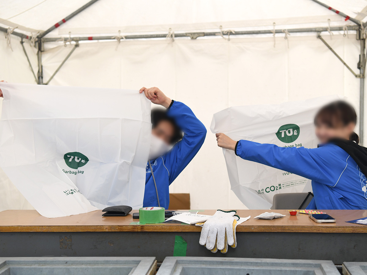 桜泉祭で実際に使用されたゴミ袋