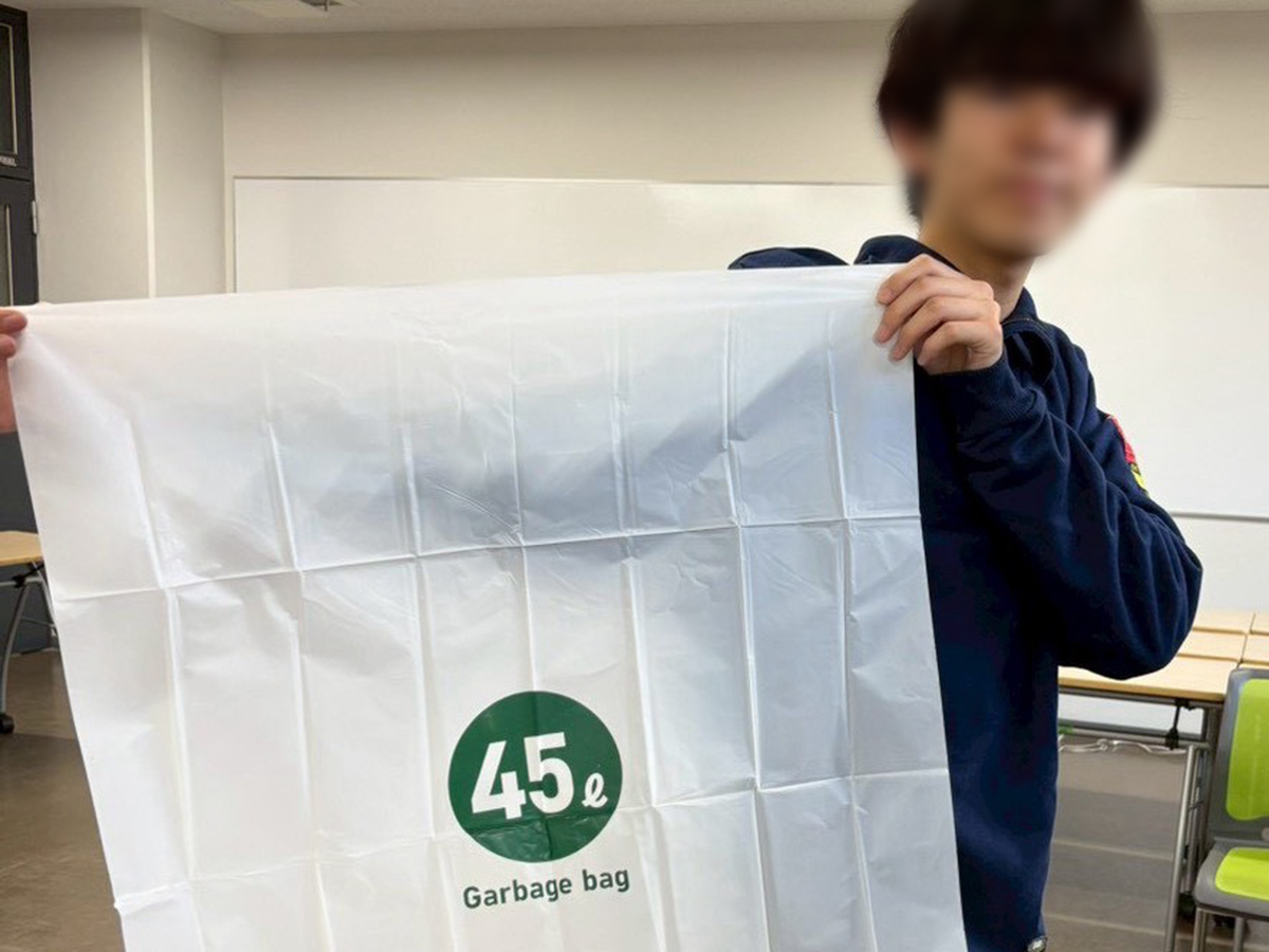 藍涼祭で実際に使用されたゴミ袋