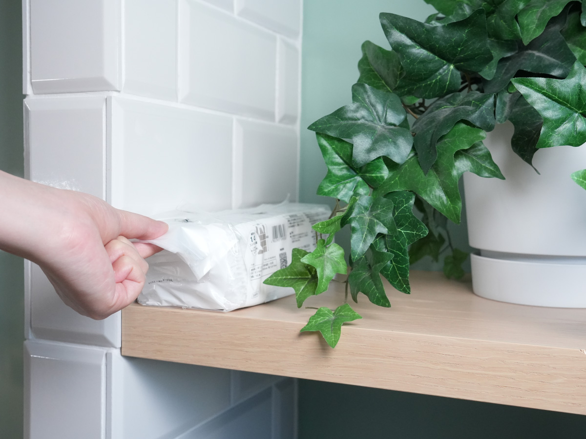 コンパクト包装だから省スペースで収納しやすい